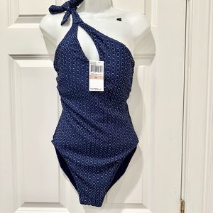 Trina Turk navy blue one piece swimsuit